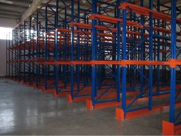 Metal double side Drive In Pallet Racking untuk cold store, pallet Shelving Racks