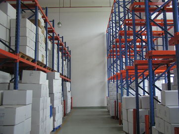 Penyimpanan industri tahan lama galvanis rak ISO9001 kepadatan tinggi forklift rak