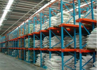 gudang ruang dingin tugas berat palet rak, Biru / baja orange sistem racking