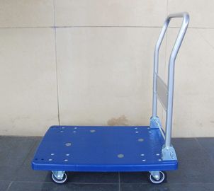 300kg Pompa troli plastik bergerak dengan papan plastik biru, Biru / abu-abu