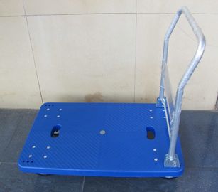 troli plastik sentra logistik dilipat dengan warna biru / abu-abu, berkapasitas 150kg