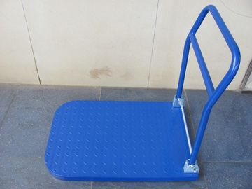 150kg / 300kg peralatan pergudangan trolley steel dilipat dengan pegangan